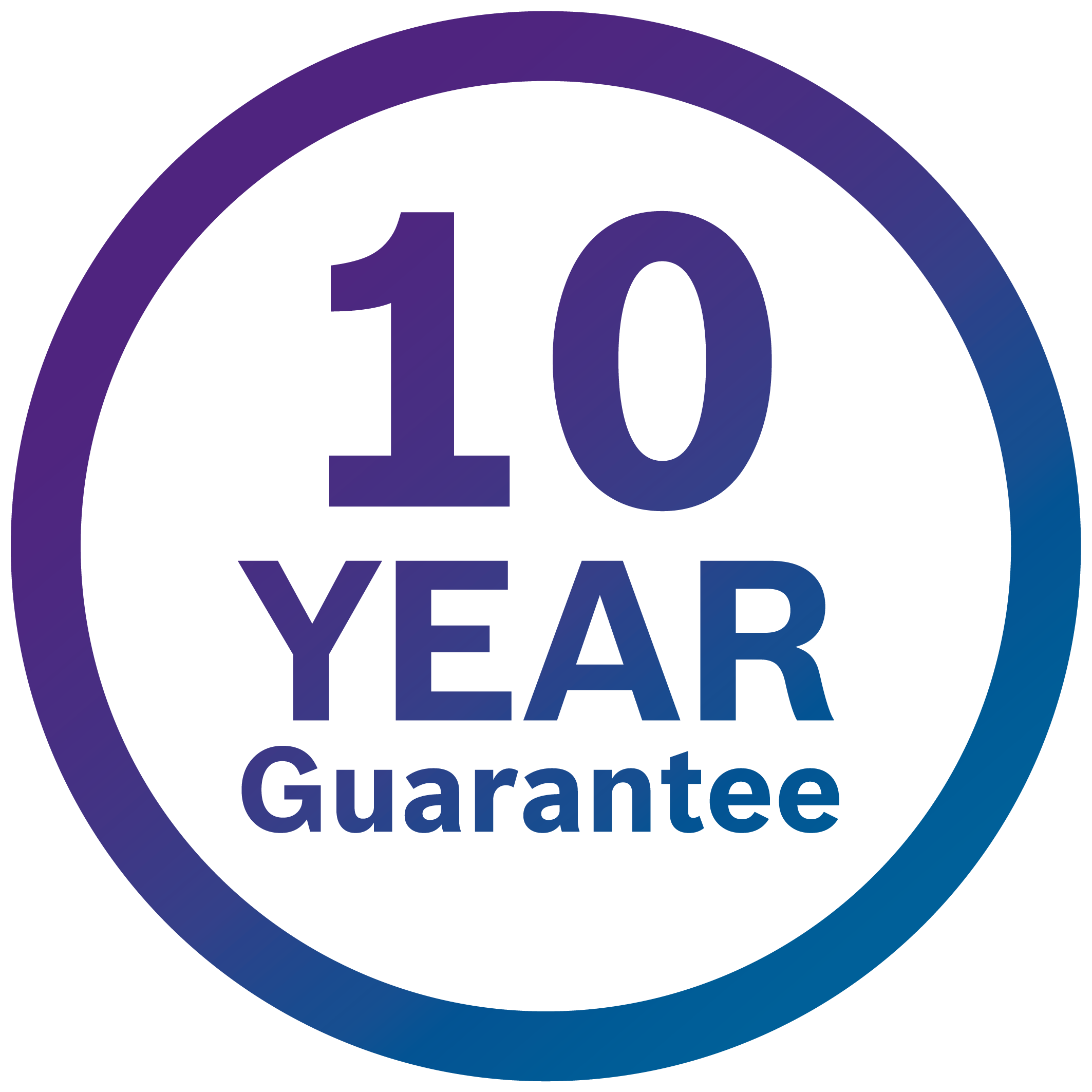 exclusive 10 year guarantee