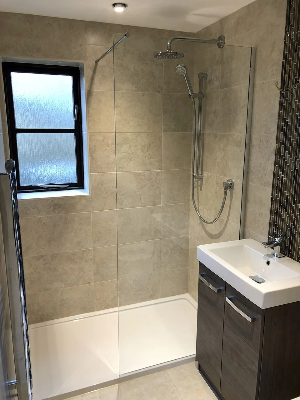 Completed bathroom installation by Ford Plumbing and Heating